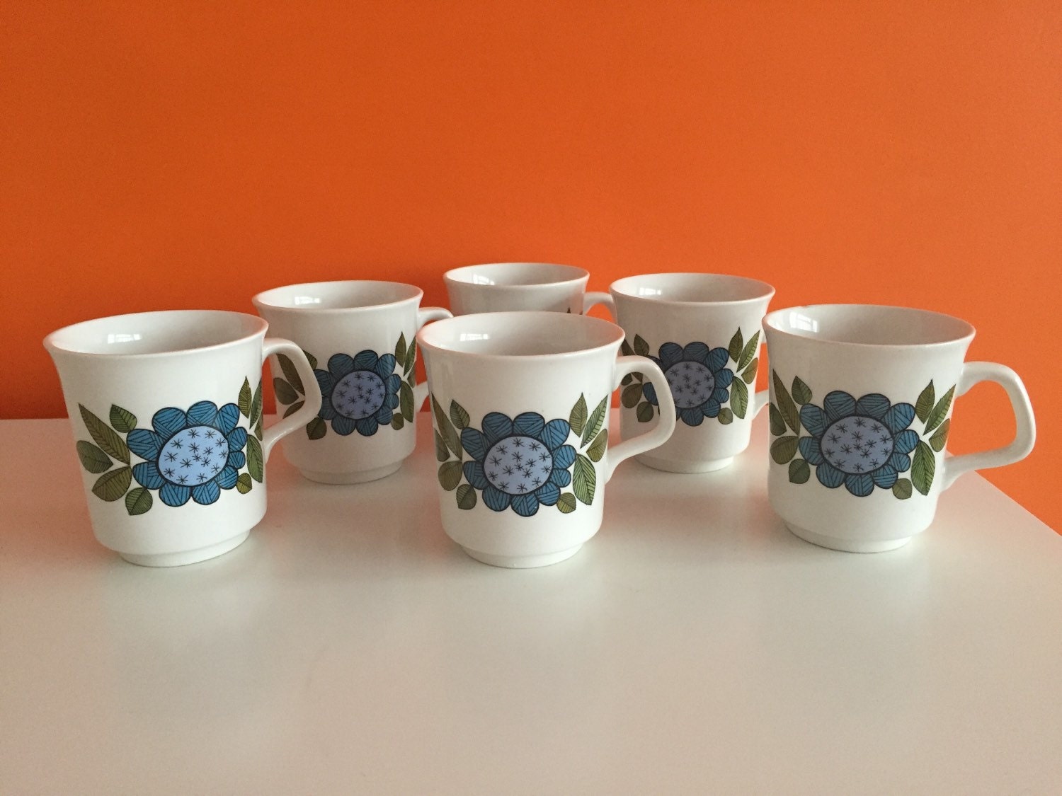  1960s  J G Meakin Topic Coffee  Cups  x6 by stylesixties on 