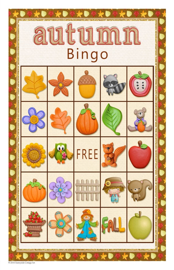 items-similar-to-26-card-bingo-and-memory-game-fall-autumn-theme-in