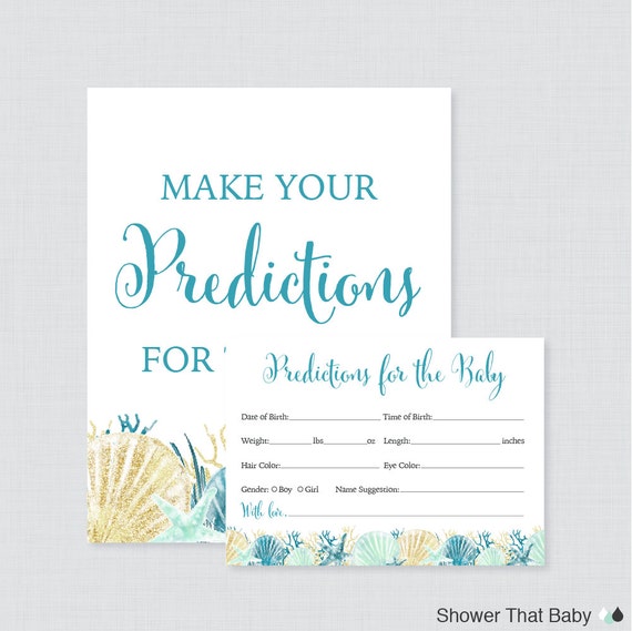 favorite statistic color Shower Cards Baby Download Instant Prediction Nautical