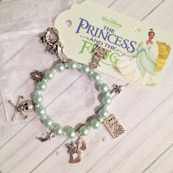 Items similar to Princess Tiana Charm Bracelet Princess and the Frog