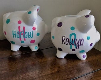 Personalized Piggy Bank, Kids Piggy Bank, Baby Shower Gift, Baby Shower Gifts, Piggy Bank, Personalized, Baby Shower, Baby Boy, Baby Girl