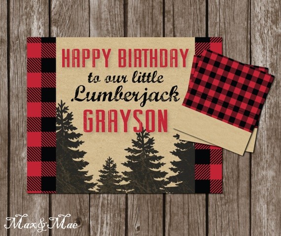 Lumberjack Birthday Happy Birthday To Our Lumberjack Flannel