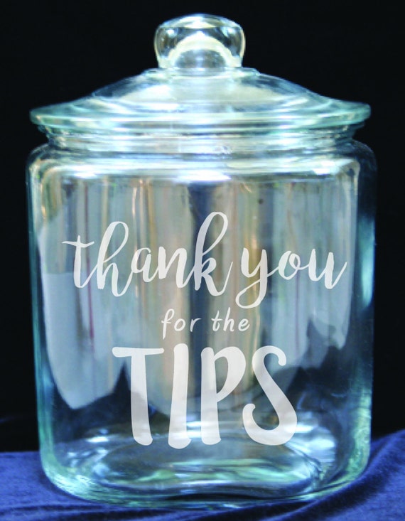 Items similar to Tip Jar 1 Gallon Glass Jar Laser Etched Just for
