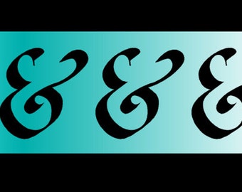 Ampersand stencil | Etsy