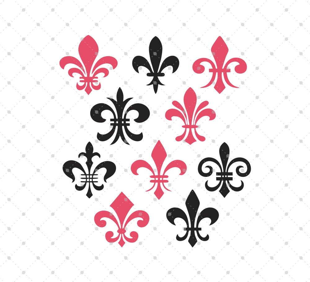 Fleur De Lis SVG Cut Files for Cricut Silhouette and other