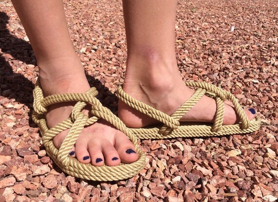 tan rope sandals