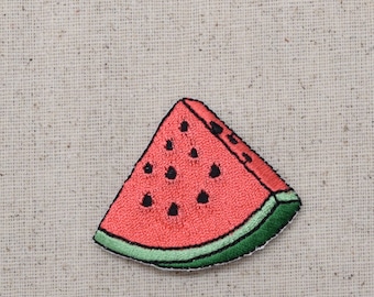 Watermelon Slice - Pink - Fruit - Iron on Applique - Embroidered Patch - 696503-A