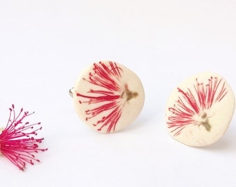 Australian porcelain Cuff Links Australian Cufflinks Red Cufflinks Boyfriend gift Husband gift