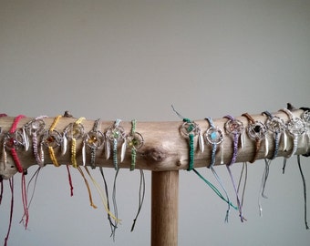 Handmade Dream Catcher Hemp Bracelet // Bohemian // Spiritual // Yoga // Hippie // Native // Festival // Boho // Coachella Jewelry