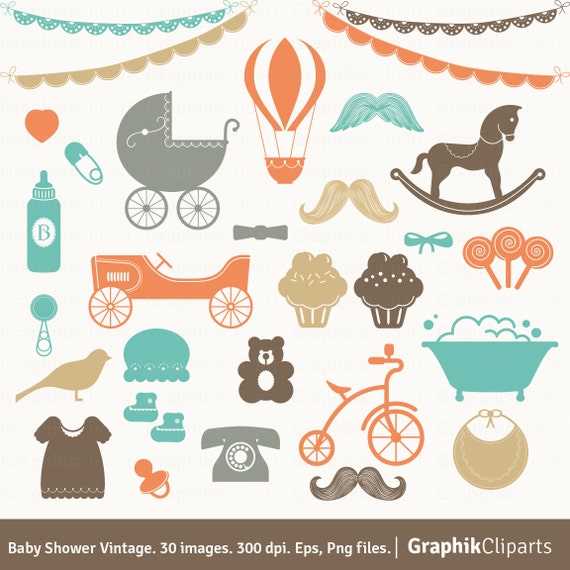 vintage baby shower clip art - photo #29