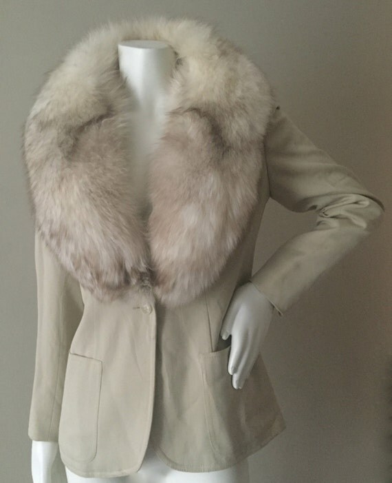 Vintage 1970s Lillie Rubin Wool Jacket w/ Extravagant Fox Fur