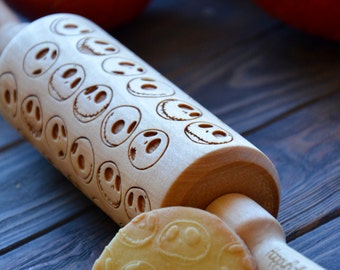 Jack Skellington Rolling Pin Nightmare Before Christmas Custom Engraved Sugar Cookies Stamp Gift for Friend BFF Sister Mom Baker | 57 |