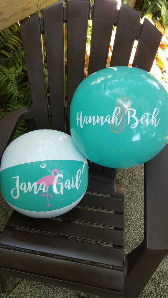 Custom Beach Ball Personalized Striped Two Color Striped