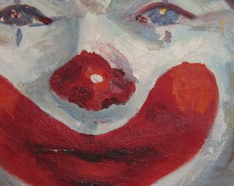 Vintage Clown Canvas Painting