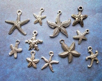 Starfish Charm Collection in Silver Tone - C2365