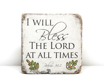 Garden Stone/ Bookend/ Doorstop. 6x6 Rustic decor. Scripture Decor. A Friend Loves at all Times. Proverbs 17 17. Friendship Gift.