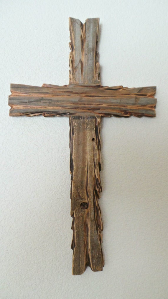 Distressed and Weathered Wood Wall Cross . by InspirationalCrosses