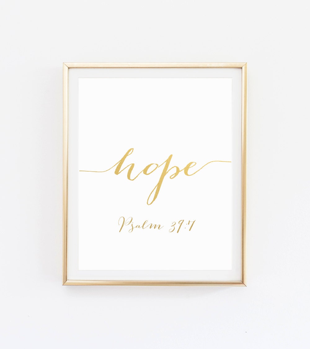 Gold Bible Verse Scripture Print Bible Verse Print Psalm