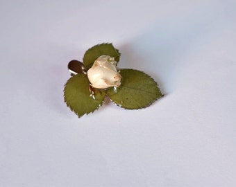 Real rose brooch resin jewelry, Elegant brooch for mom, Anniversary jewelry, Brooch Gift for wife, Rose jewelry woman, Flower brooch for her