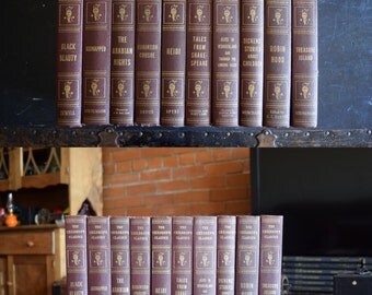 Antique Childrens Book Collection - The Children's Classics - Set of 10 Hardcovers - J.G Ferguson Publishing Company - Printed in USA - 1925