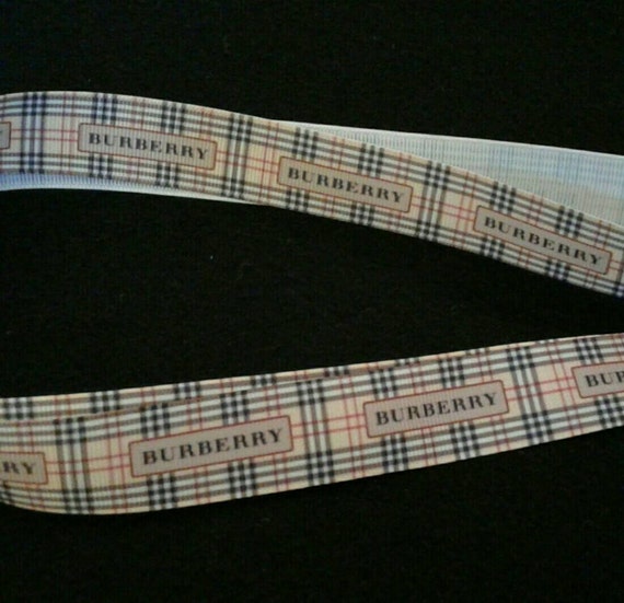 Burberry 1 inch grosgrain ribbon by the yard by designsbylorag