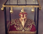 SALE CLEARANCE Art Crow Skull Reliquary The Morrigan Gothic Shrine Decorative Dark Macabre