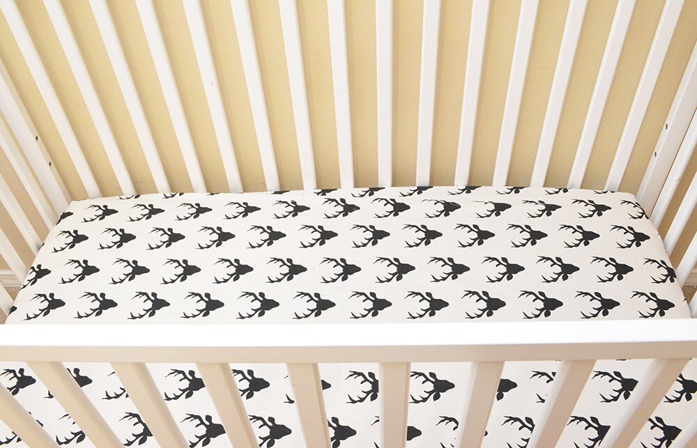 Crib Sheet Baby Boy Bedding Deer Crib Sheet by westandarrow