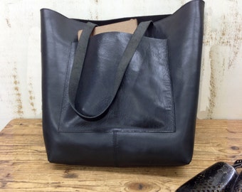 Large leather bag | Etsy