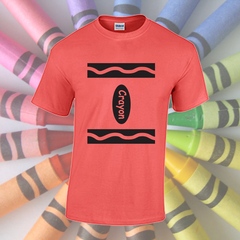 Crayon Halloween TShirt Adult Costume Outfit T Shirt Funny