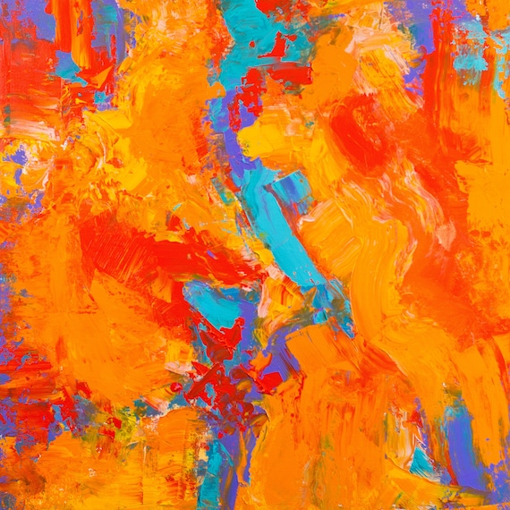 Bright Colors Original wall art Modern Abstract Acrylic