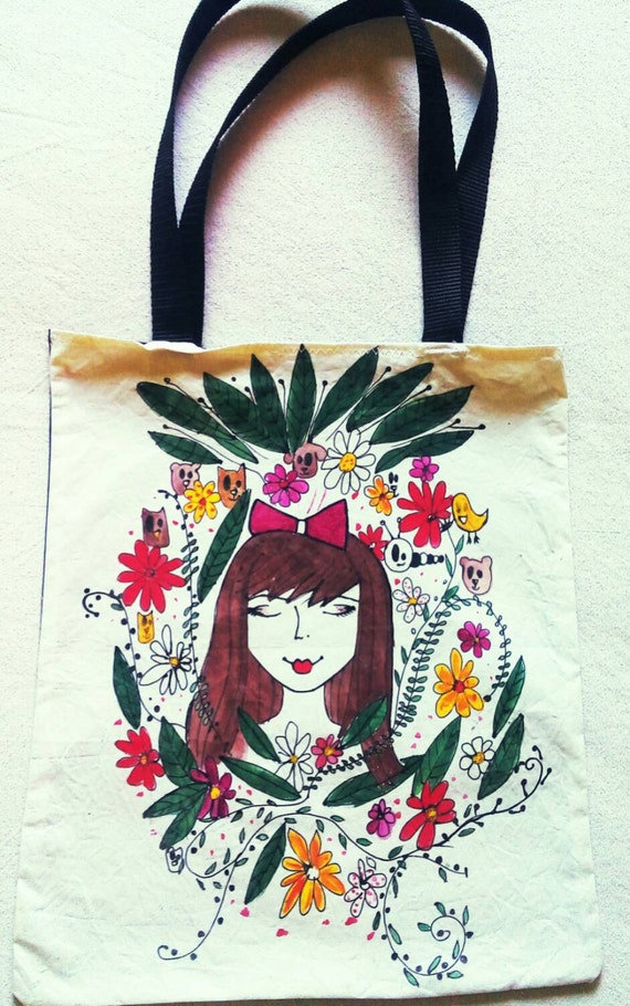 custom hand painted tote bags