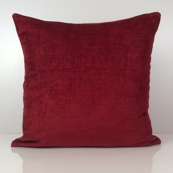 Bright Burgundy Pillow Throw Pillow Cover Decorative Pillow
