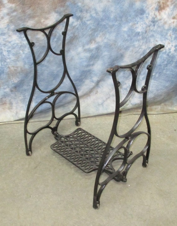 Treadle Sewing Machine Cast Iron Base Industrial Age Table