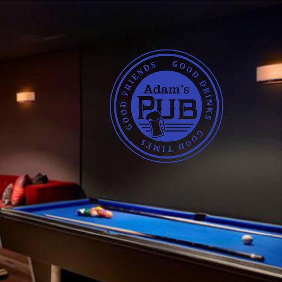 Personalized Bar Wall Decal Pub Decal Friends Wall Decal