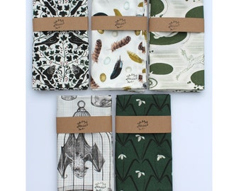 Tea Towel- Magpies- Eggs and Feathers - Snowdrops- Frogs- Potions- Kitchenware- Homeware- Charlotte Mudd Illustration- Pattern- Floral