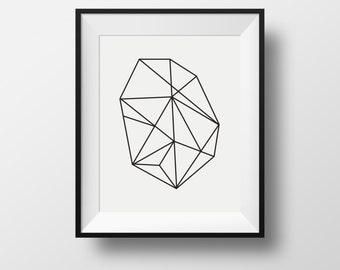 Geometric drawing | Etsy