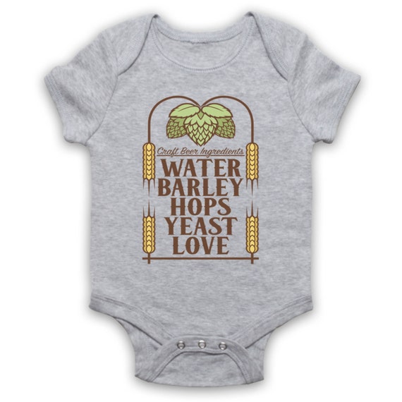 Craft Beer Ingredients Baby Grow Bodysuit Onesie Babygrow