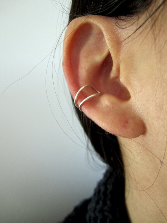 Ear Cuff Minimaliste En Argent 925 Rhodié – Bague D’oreille élégante Et Discrète, Sans Perçage