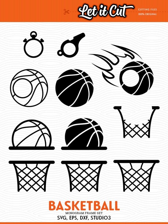 Download Basketball SVG Monogram Frames - Svg, Eps, Dxf Studio3 ...