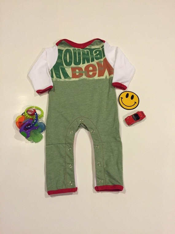 Mountain dew retro romperBaby clothes Baby romper by LeebaMarks