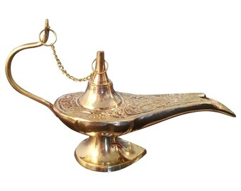 aladdin oil lamp ,made of brass 16 cm (6.2 Inch)