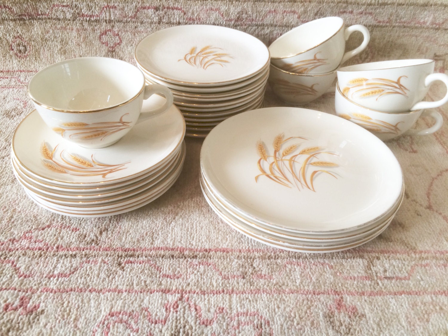 SALE 34 Homer Laughlin China Wheat Pattern China Vintage