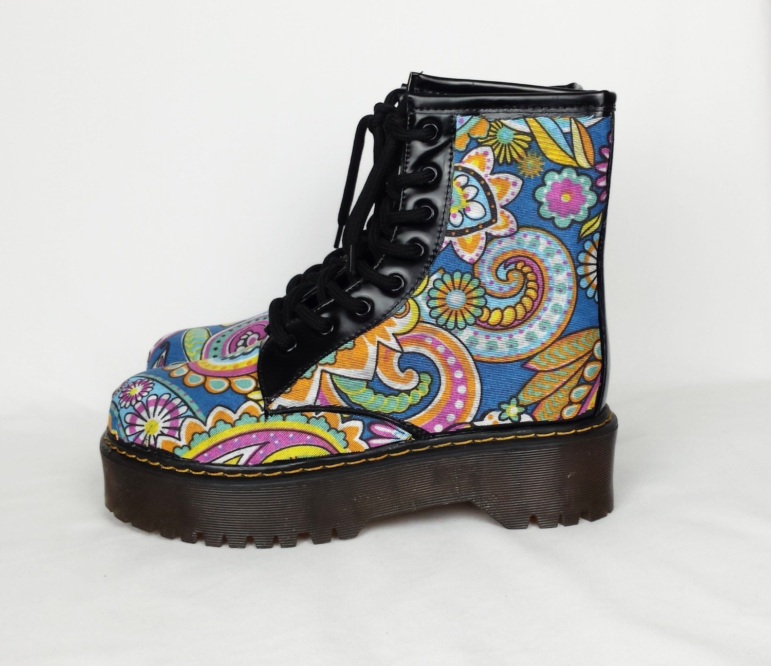 Psychedelic shoes Boho shoes hippy shoes paisley shoes psy