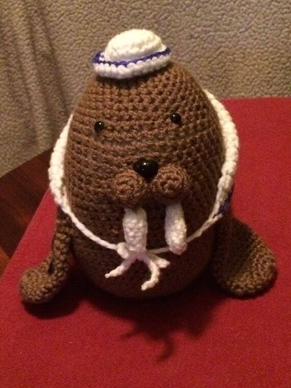 Wally the Walrus 100% Handmade by ZeldasDelights on Etsy