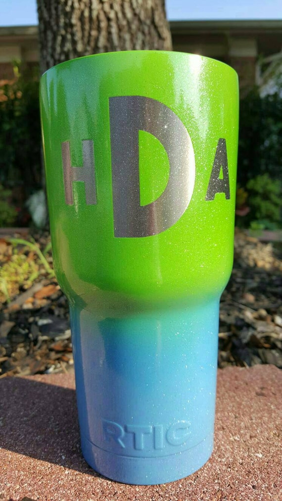 Yeti Rambler/RTIC cup lime green 20/30 oz by TheCraftyLemonTree