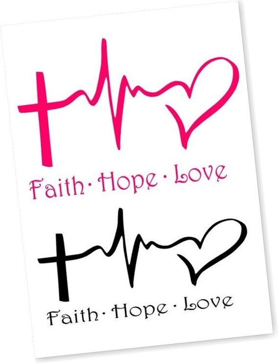Faith Hope Love decal by LevisLittleStickers on Etsy