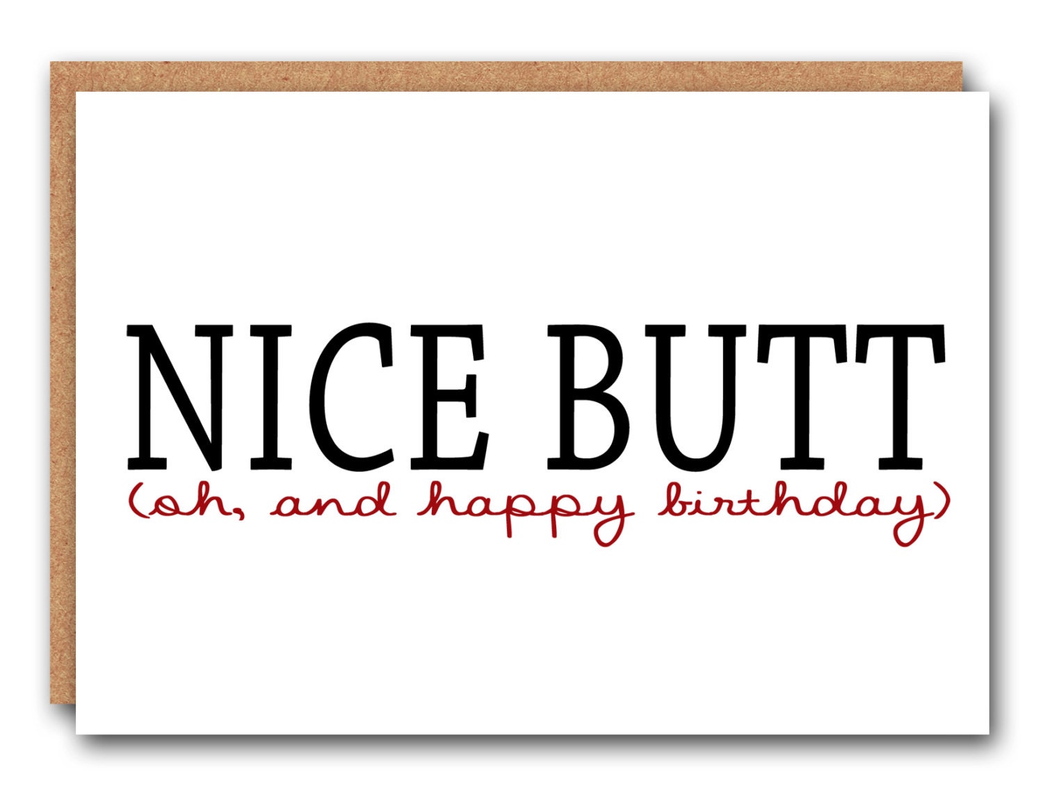 Big Butt Funny Birthday Greeting Card 65b