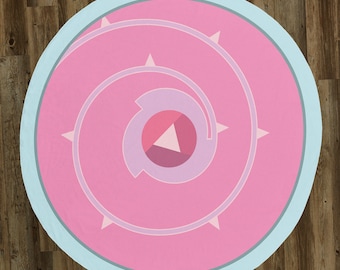 Rose Quartz / Steven's Shield 60" Round Microfiber Beach Towel