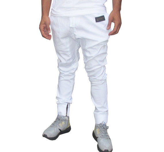 white stripe joggers mens