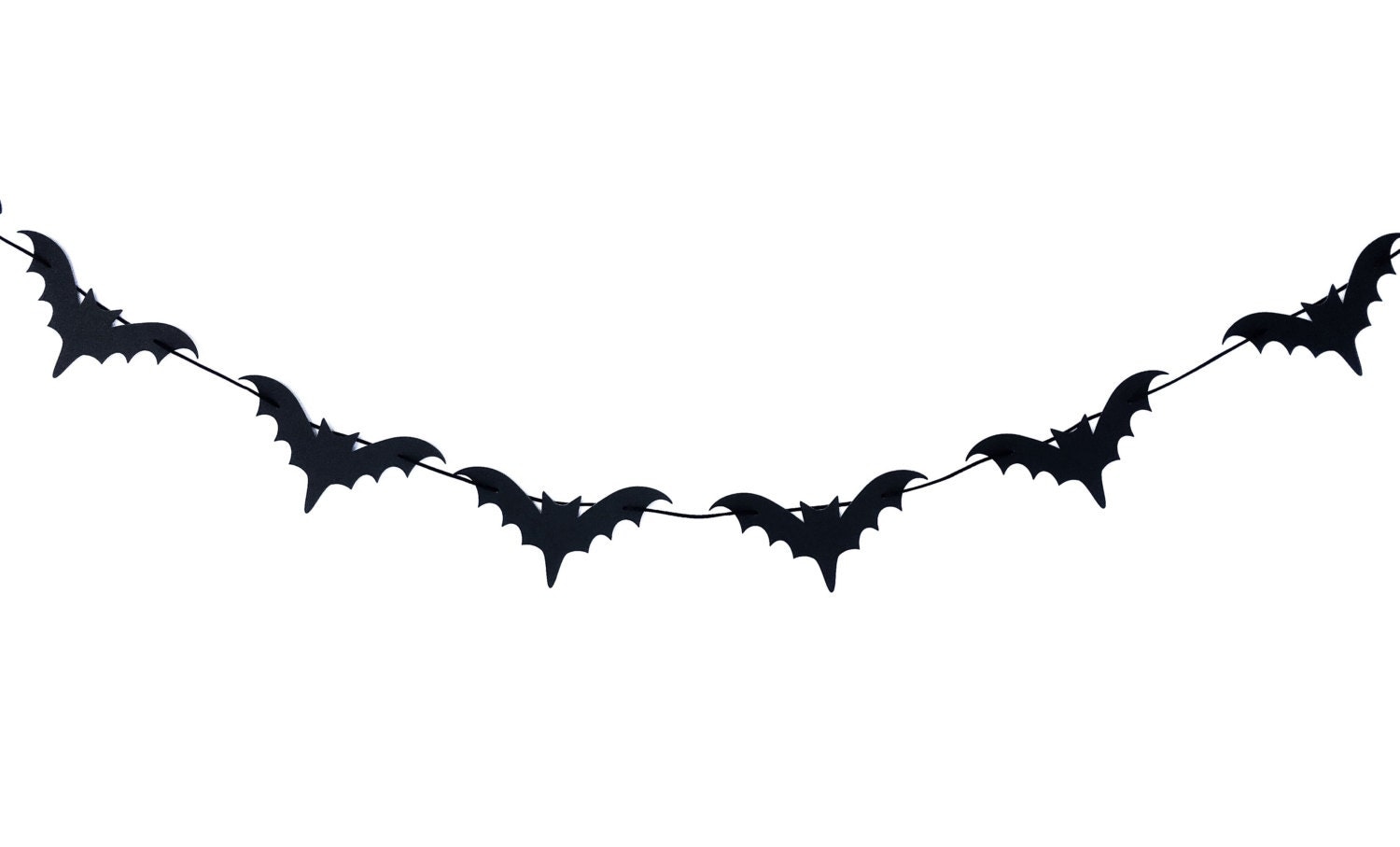 Black Bat Garland Black Bat Banner Bat Garland Halloween